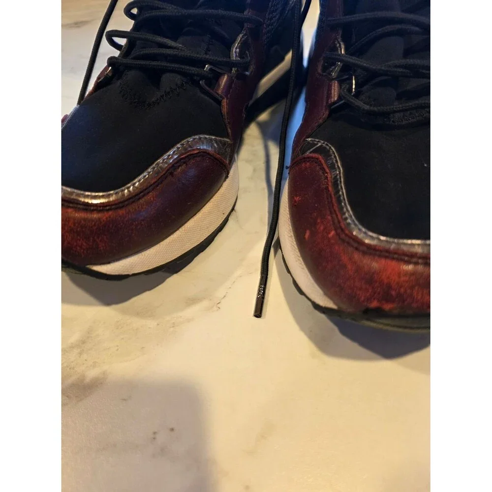Michael Kors Black & Metallic Burgundy Women's Lace-Up Sneakers